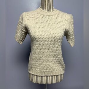 NWT Magaschoni sandy Beige Knit Sweater XS
